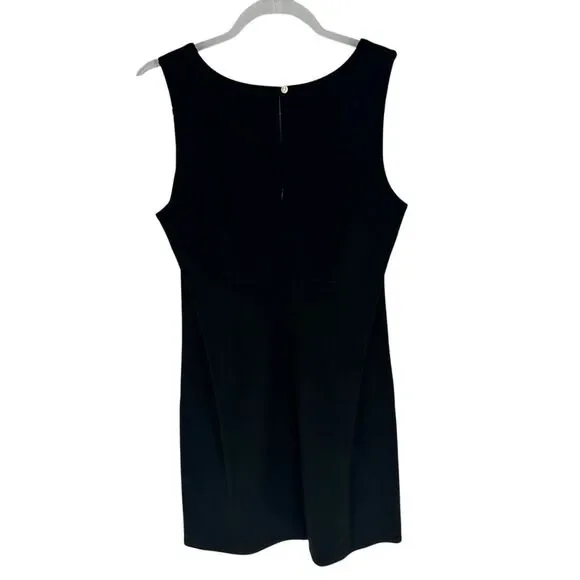 Jude Connally Dress Womens Medium Black Naomi Ponte Knit Sleeveless NEW $228